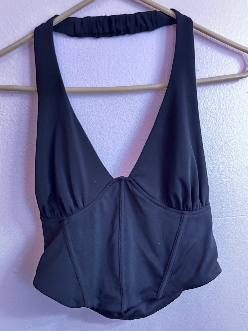 Forever 21 Black Halter-Style Bodysuit